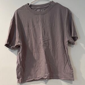 Abercrombie & Fitch Grey Purple Short Sleeve Tee
